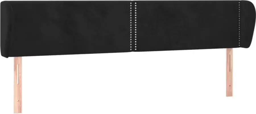 Dolce Vita La Hoofdbord met randen 163x23x78 88 cm fluweel zwart