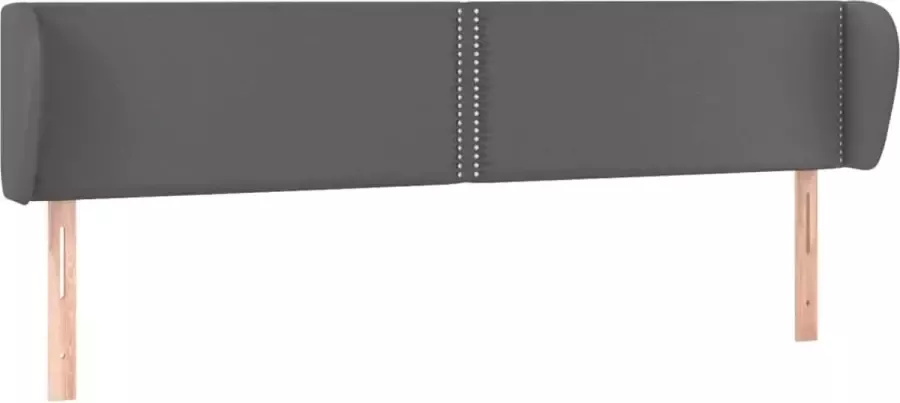 Dolce Vita La Hoofdbord met randen 163x23x78 88 cm kunstleer grijs