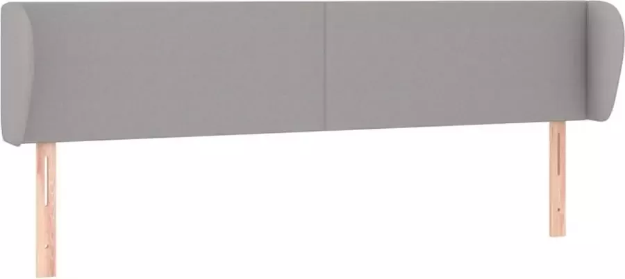 Dolce Vita La Hoofdbord met randen 163x23x78 88 cm stof lichtgrijs