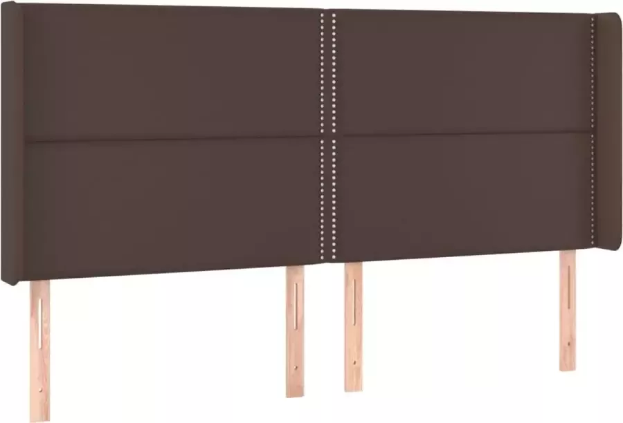 Dolce Vita La Hoofdbord met randen 183x16x118 128 cm kunstleer bruin