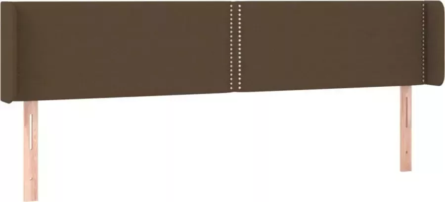 Dolce Vita La Hoofdbord met randen 183x16x78 88 cm stof donkerbruin