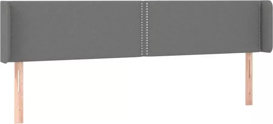 Dolce Vita La Hoofdbord met randen 183x16x78 88 cm stof donkergrijs