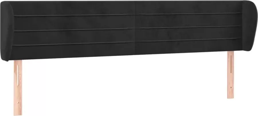 Dolce Vita La Hoofdbord met randen 183x23x78 88 cm fluweel zwart