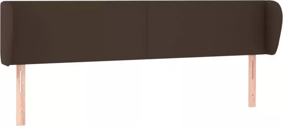 Dolce Vita La Hoofdbord met randen 183x23x78 88 cm kunstleer bruin