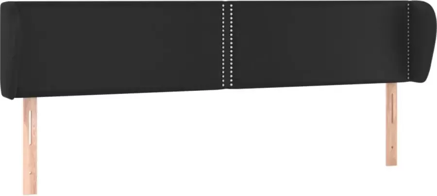 Dolce Vita La Hoofdbord met randen 183x23x78 88 cm kunstleer zwart