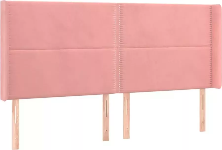 Dolce Vita La Hoofdbord met randen 203x16x118 128 cm fluweel roze