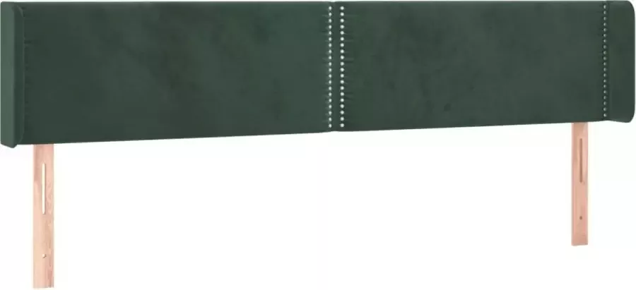 Dolce Vita La Hoofdbord met randen 203x16x78 88 cm fluweel donkergroen