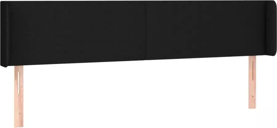Dolce Vita La Hoofdbord met randen 203x16x78 88 cm stof zwart