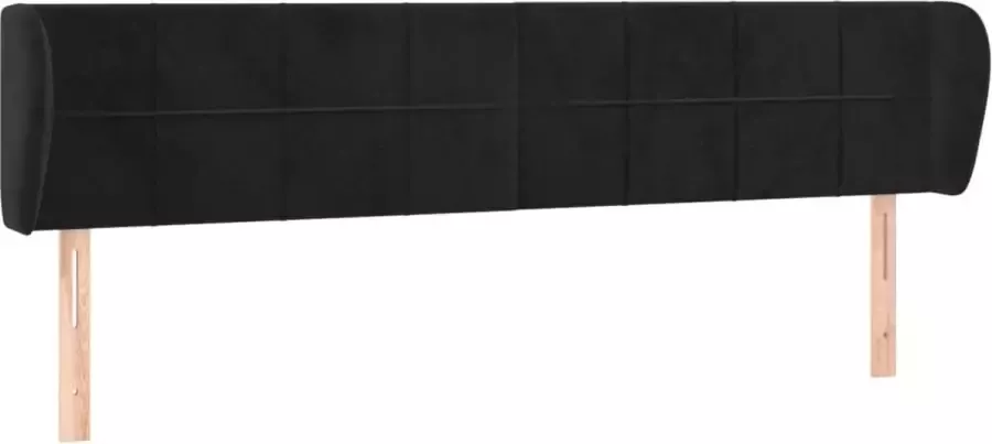 Dolce Vita La Hoofdbord met randen 203x23x78 88 cm fluweel zwart