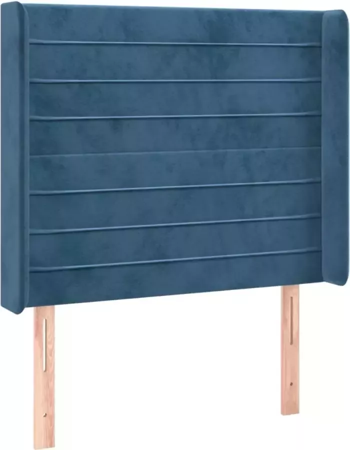 Dolce Vita La Hoofdbord met randen 83x16x118 128 cm fluweel blauw