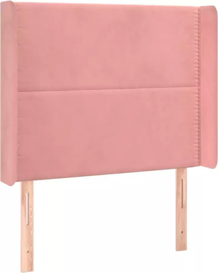 Dolce Vita La Hoofdbord met randen 83x16x118 128 cm fluweel roze