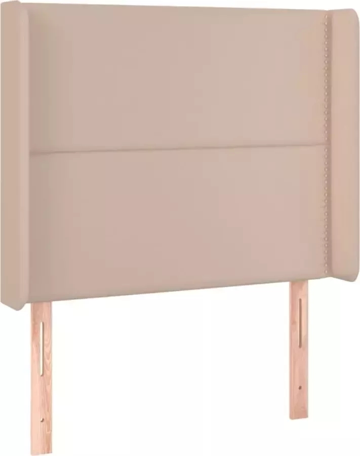 Dolce Vita La Hoofdbord met randen 83x16x118 128 cm kunstleer cappuccinokleur