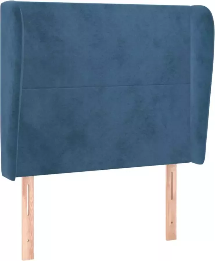 Dolce Vita La Hoofdbord met randen 83x23x118 128 cm fluweel donkerblauw