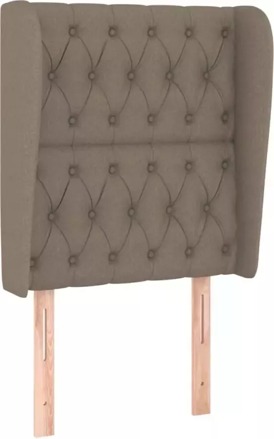 Dolce Vita La Hoofdbord met randen 83x23x118 128 cm stof taupe