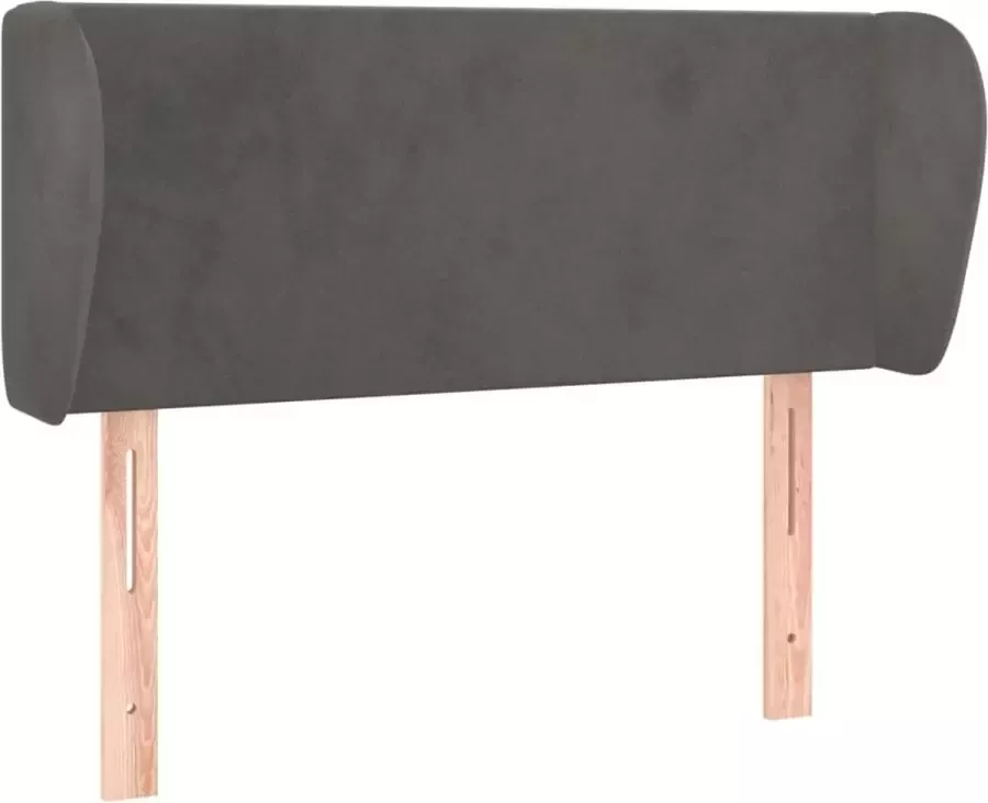 Dolce Vita La Hoofdbord met randen 93x23x78 88 cm fluweel donkergrijs