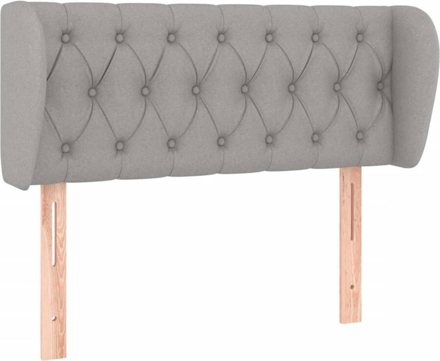 Dolce Vita La Hoofdbord met randen 93x23x78 88 cm stof lichtgrijs