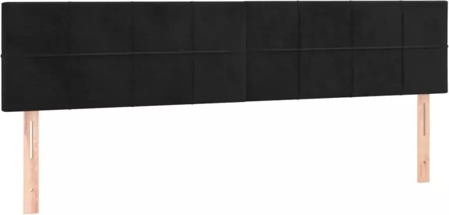 Dolce Vita La Hoofdborden 2 st 100x5x78 88 cm fluweel zwart
