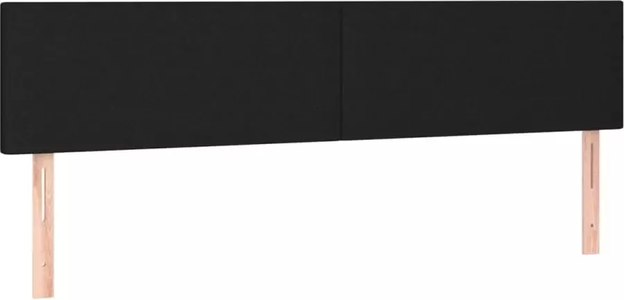 Dolce Vita La Hoofdborden 2 st 100x5x78 88 cm stof zwart