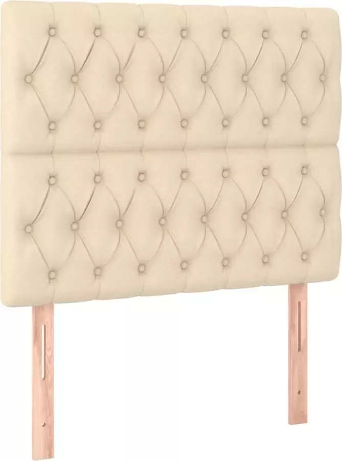 Dolce Vita La Hoofdborden 2 st 100x7x78 88 cm stof crèmekleurig