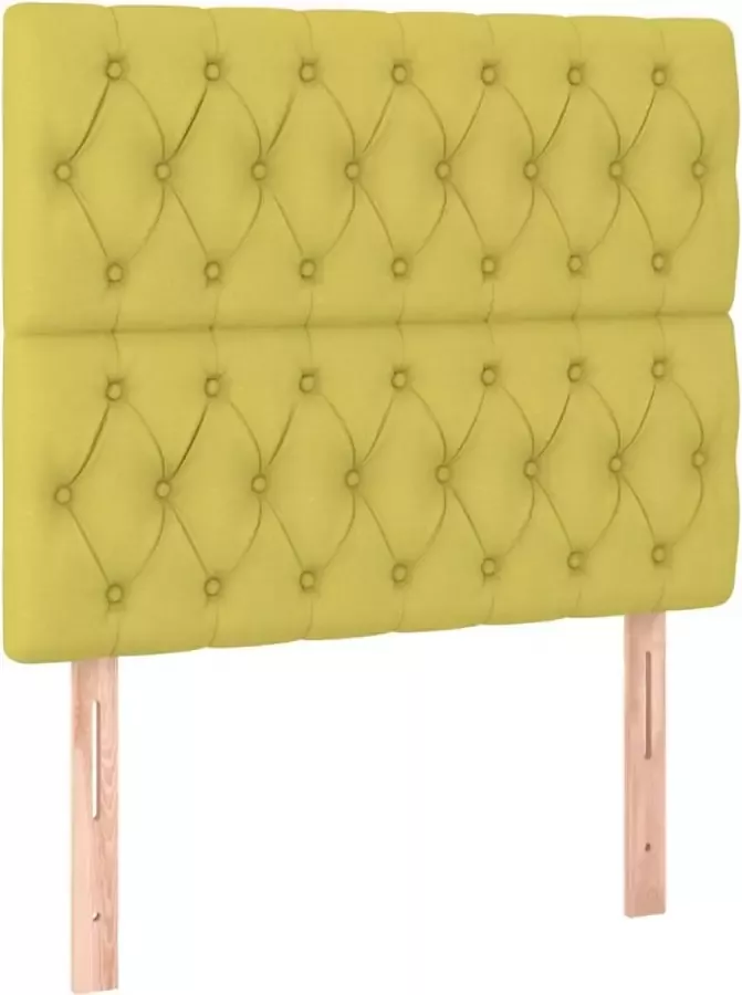 Dolce Vita La Hoofdborden 2 st 100x7x78 88 cm stof groen - Foto 2