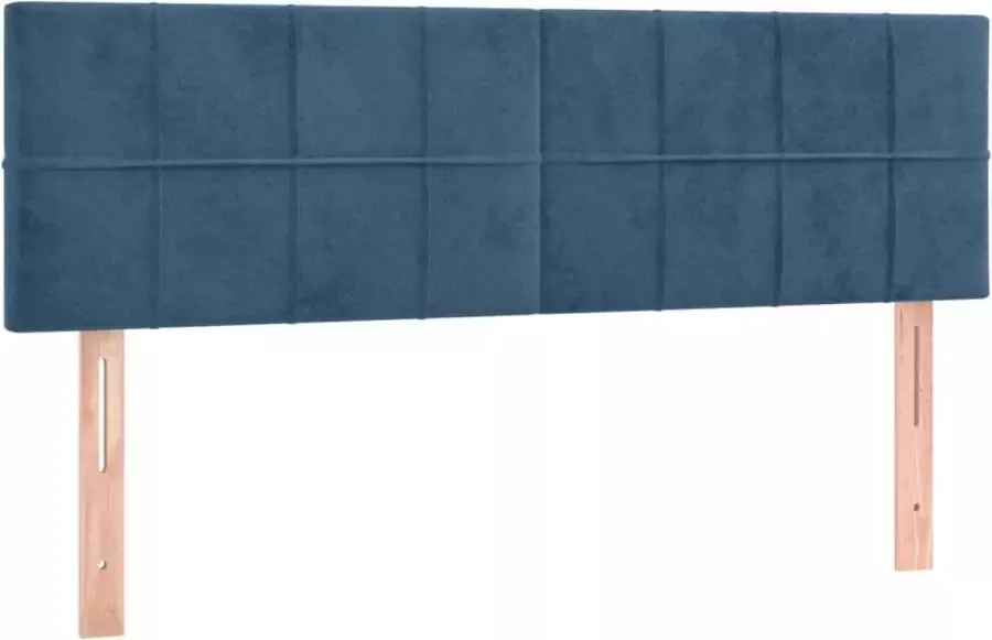 Dolce Vita La Hoofdborden 2 st 72x5x78 88 cm fluweel donkerblauw