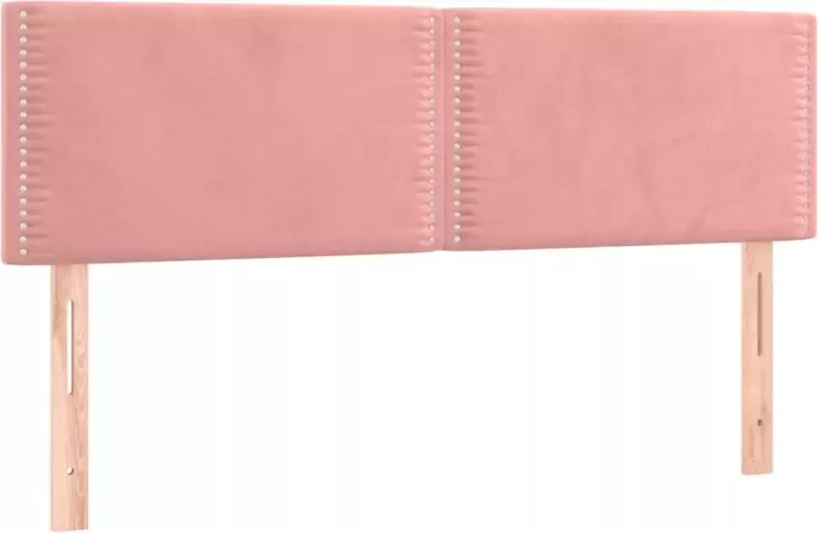 Dolce Vita La Hoofdborden 2 st 72x5x78 88 cm fluweel roze