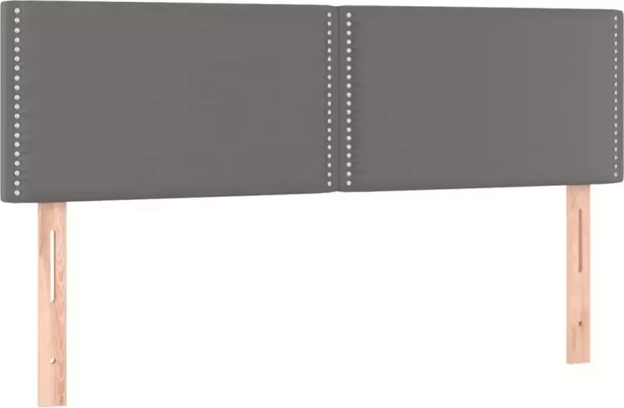 Dolce Vita La Hoofdborden 2 st 72x5x78 88 cm kunstleer grijs