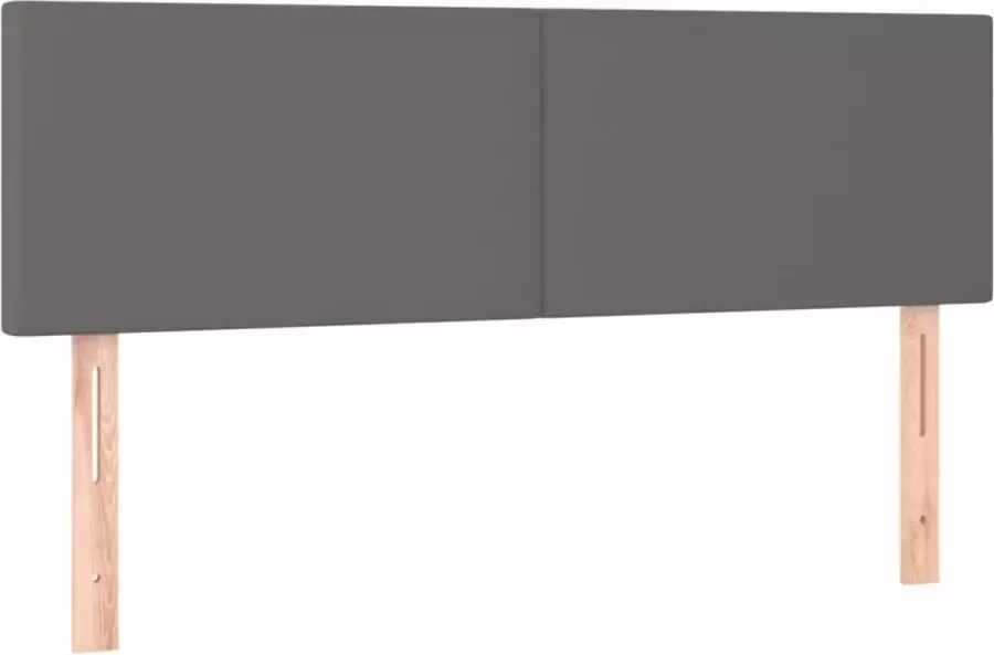 Dolce Vita La Hoofdborden 2 st 72x5x78 88 cm kunstleer grijs
