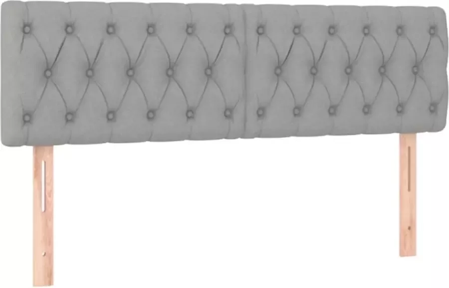 Dolce Vita La Hoofdborden 2 st 72x7x78 88 cm stof lichtgrijs