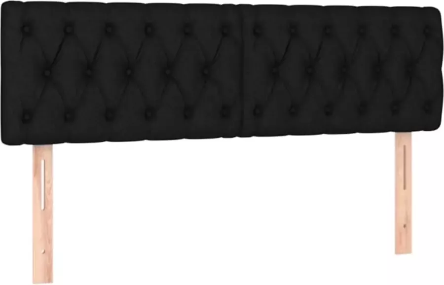 Dolce Vita La Hoofdborden 2 st 72x7x78 88 cm stof zwart