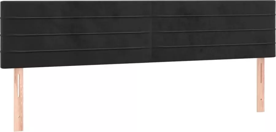 Dolce Vita La Hoofdborden 2 st 90x5x78 88 cm fluweel zwart