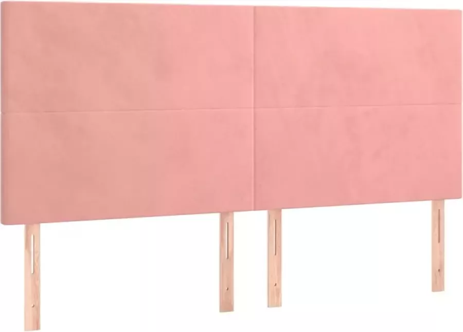 Dolce Vita La Hoofdborden 4 st 100x5x78 88 cm fluweel roze