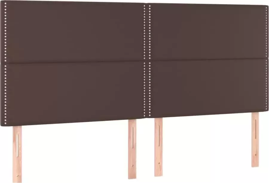 Dolce Vita La Hoofdborden 4 st 100x5x78 88 cm kunstleer bruin