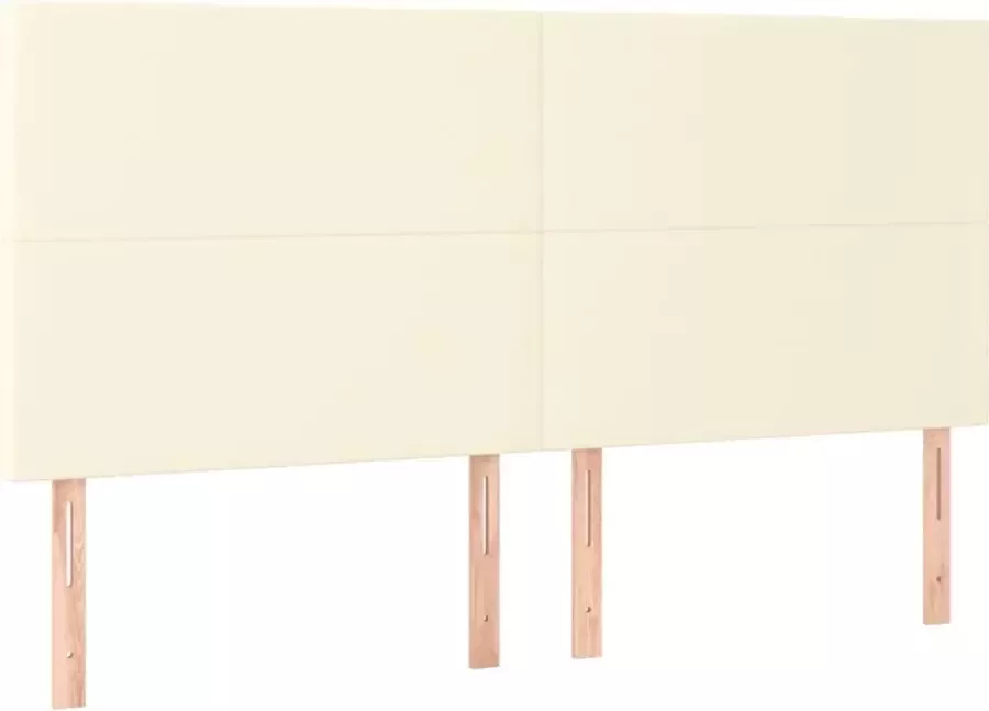 Dolce Vita La Hoofdborden 4 st 100x5x78 88 cm kunstleer crèmekleurig