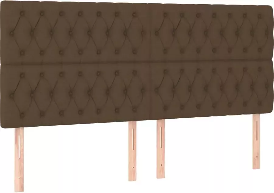 Dolce Vita La Hoofdborden 4 st 100x7x78 88 cm stof donkerbruin