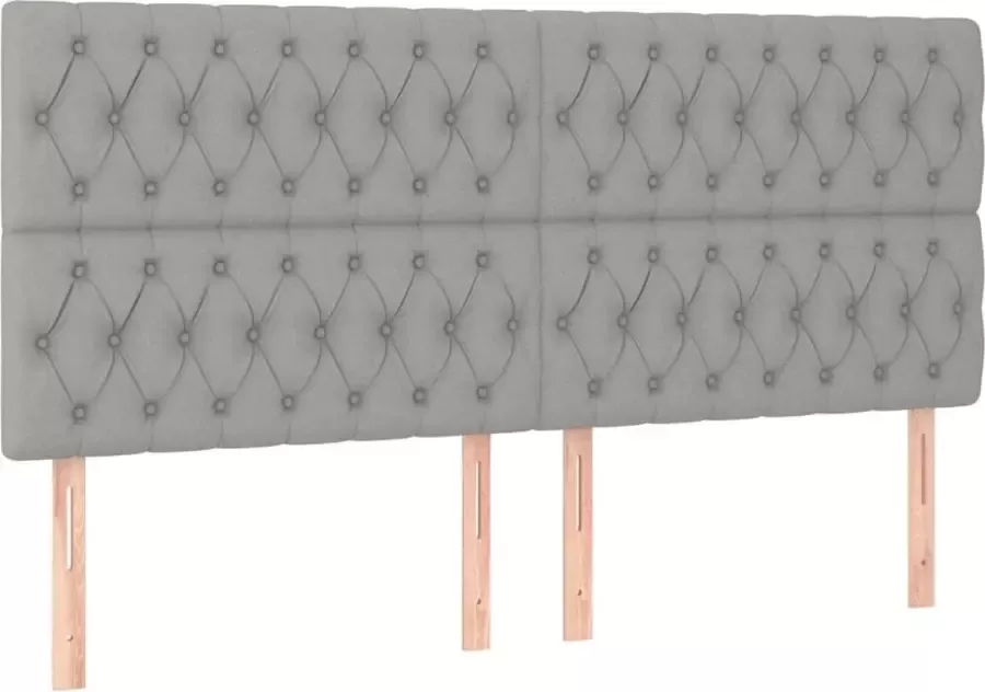 Dolce Vita La Hoofdborden 4 st 100x7x78 88 cm stof lichtgrijs