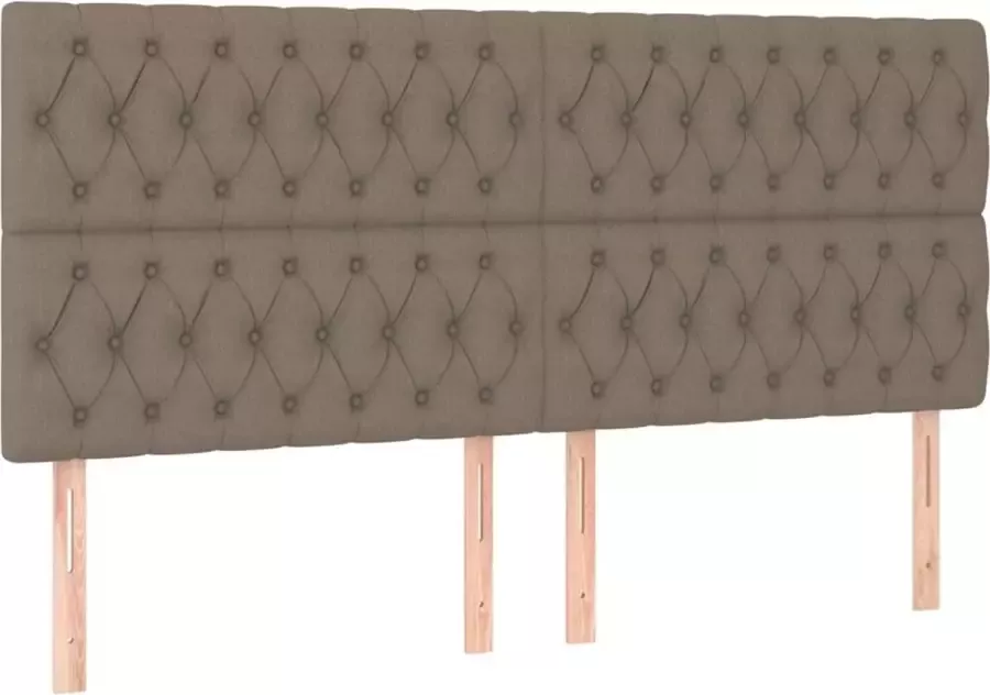 Dolce Vita La Hoofdborden 4 st 100x7x78 88 cm stof taupe