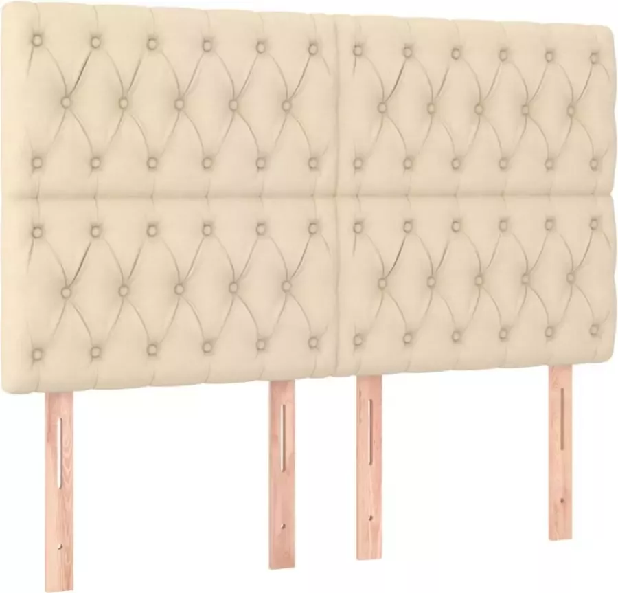 Dolce Vita La Hoofdborden 4 st 72x7x78 88 cm stof crèmekleurig