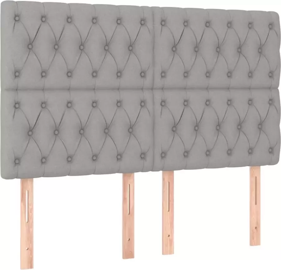 Dolce Vita La Hoofdborden 4 st 72x7x78 88 cm stof lichtgrijs