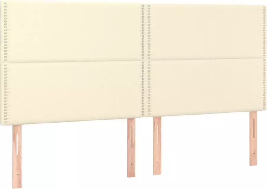 Dolce Vita La Hoofdborden 4 st 80x5x78 88 cm kunstleer crèmekleurig