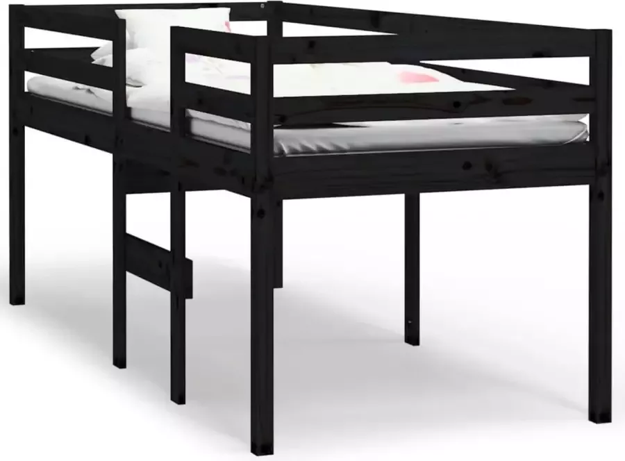 Dolce Vita La Hoogslaper massief grenenhout zwart 80x200 cm