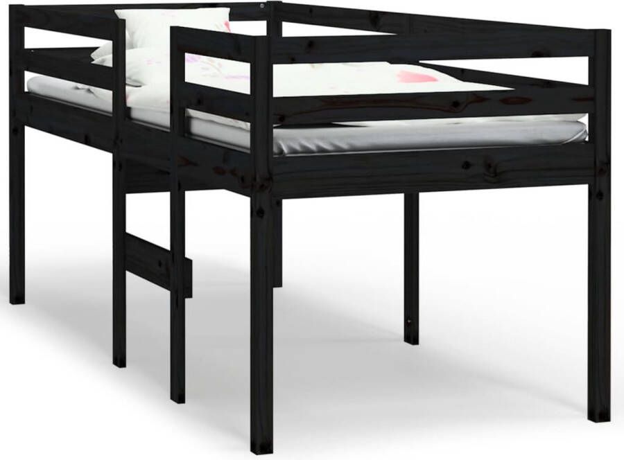 Dolce Vita La Hoogslaper massief grenenhout zwart 90x190 cm