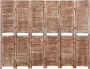 Dolce Vita La Kamerscherm 6 panelen 210x165 cm massief paulowniahout bruin - Thumbnail 1