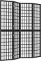 Dolce Vita La Kamerscherm inklapbaar 4 panelen Japanse stijl 160x170 cm zwart - Thumbnail 1