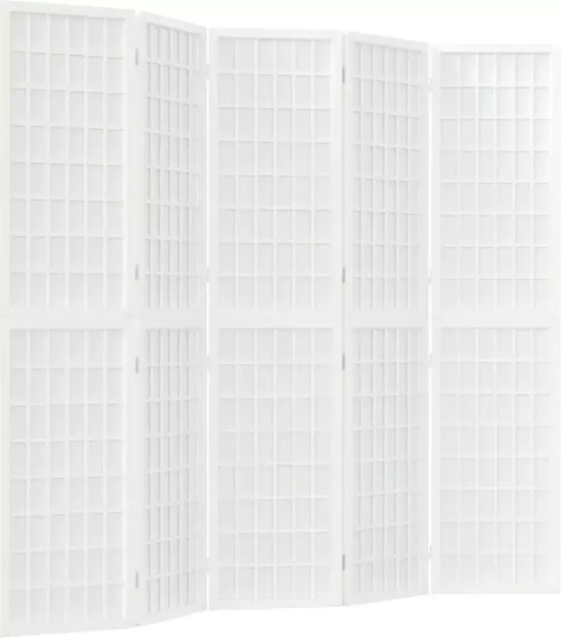 Dolce Vita La Kamerscherm inklapbaar 5 panelen Japanse stijl 200x170 cm wit