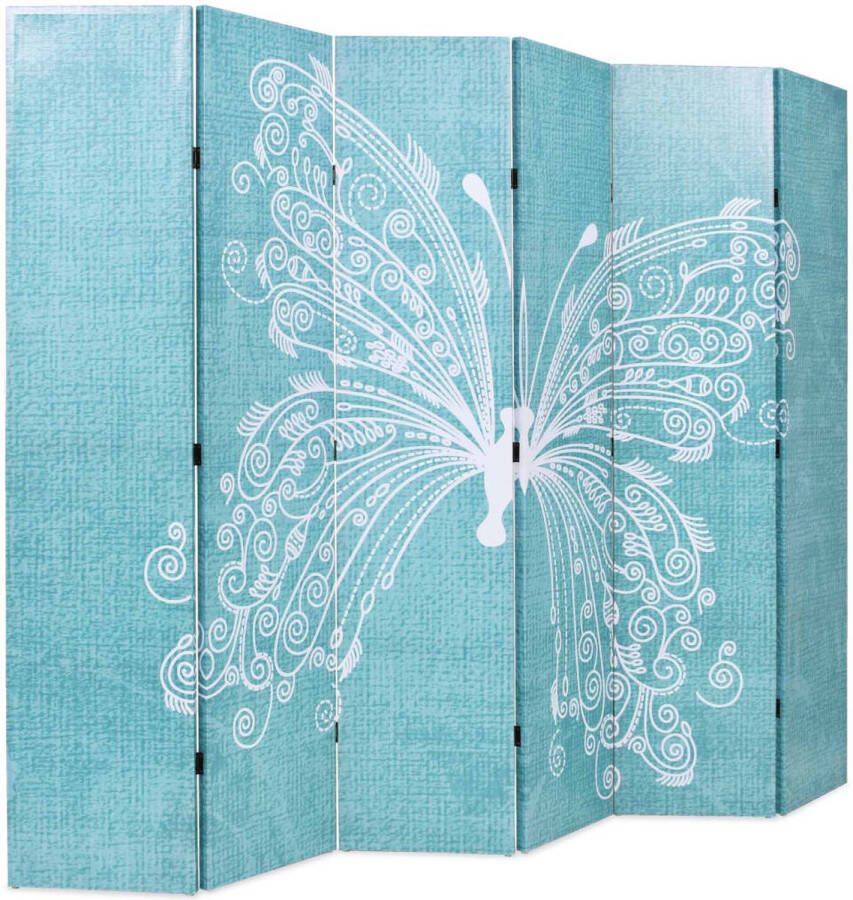 Dolce Vita La Kamerscherm inklapbaar vlinder 228x170 cm blauw