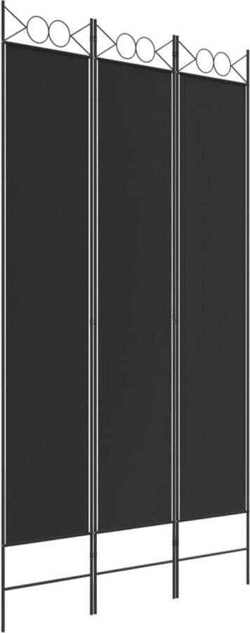 Dolce Vita La Kamerscherm met 3 panelen 120x220 cm stof zwart