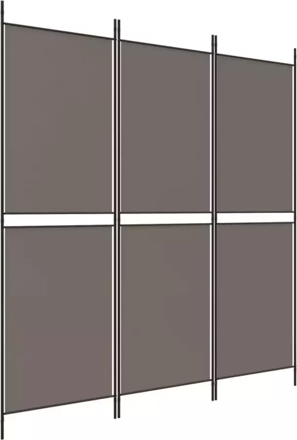 Dolce Vita La Kamerscherm met 3 panelen 150x200 cm stof antracietkleurig