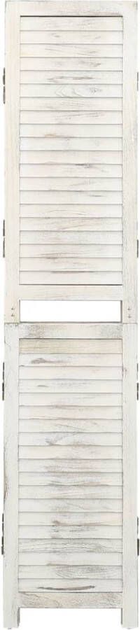 Dolce Vita La Kamerscherm met 4 panelen 140x165 cm hout crèmekleurig