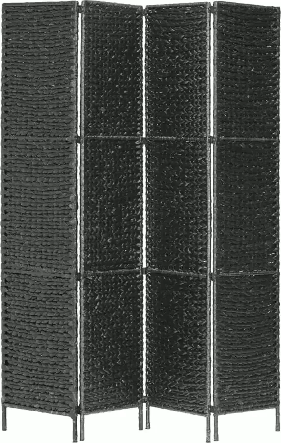 Dolce Vita La Kamerscherm met 4 panelen 154x160 cm waterhyacint zwart